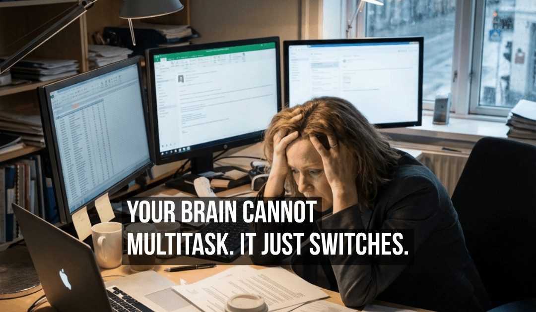 Your Brain Cannot Multitask — It Just Switches Rapidly Between Tasks and Pays a Price Each Time