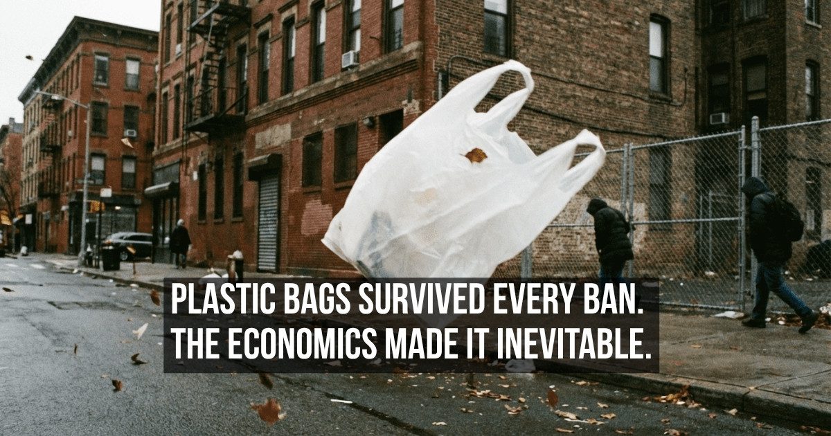Why Plastic Grocery Bags Survived Decades of Bans While Paper Bags Quietly Disappeared From Every Store