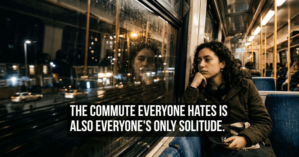 Why the Daily Commute Most People Hate Is Also the Only Time They Are Truly Alone