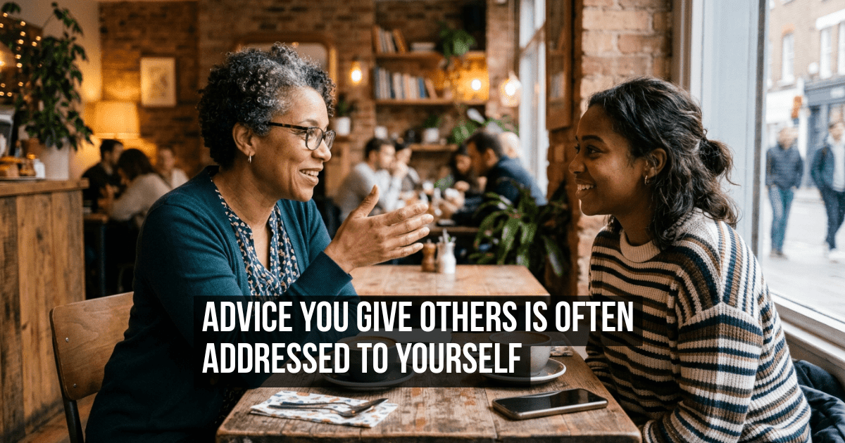 The Advice You Keep Giving Others Is Usually the Advice You Need Yourself