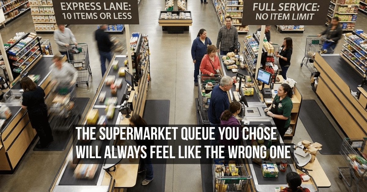 The Supermarket Checkout Line You Choose Will Almost Always Feel Like the Wrong One
