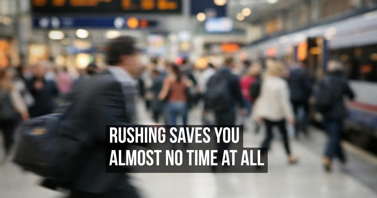Why Walking Faster to Save Time on Your Commute Almost Never Actually Gets You There Any Sooner