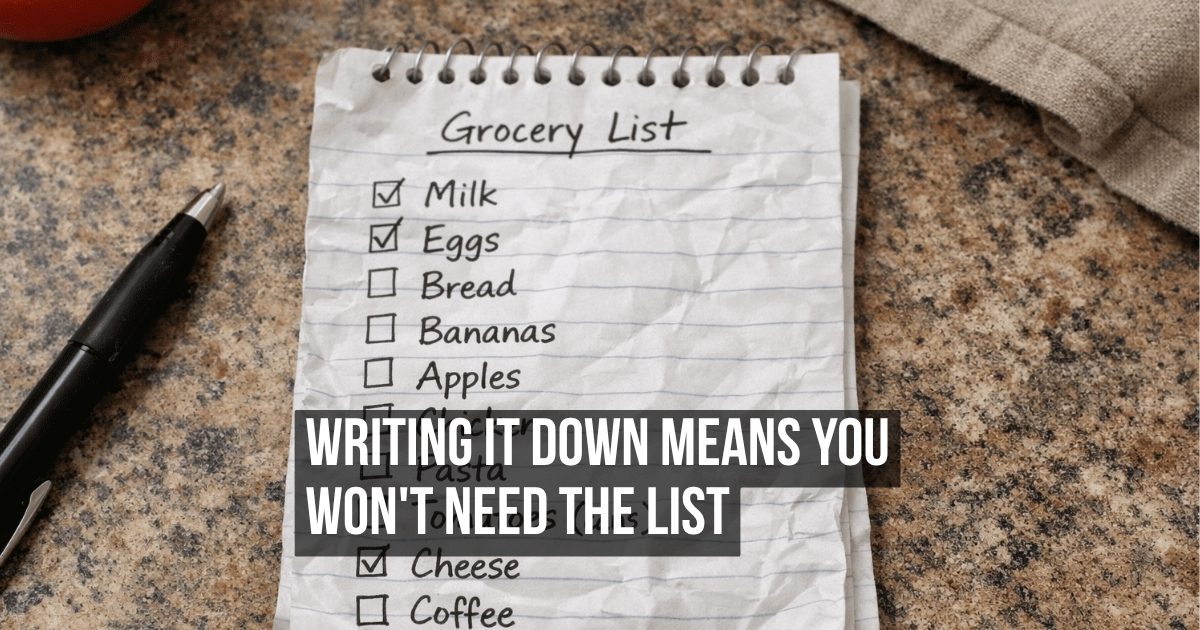 Why Handwritten Grocery Lists Outperform Every App and What That Says About How Memory Actually Works