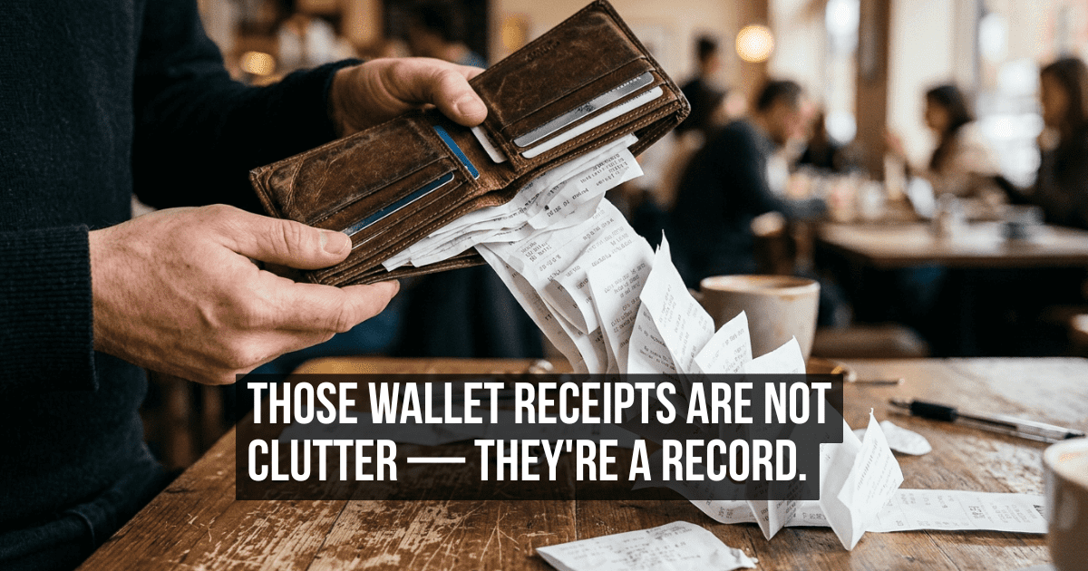 The Receipts You Keep Stuffed in Your Wallet Are Not Clutter