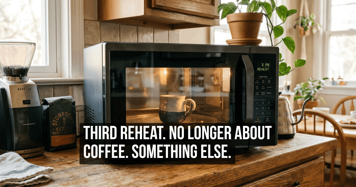 Reheating the Same Cup of Coffee Four Times Is About More Than Caffeine